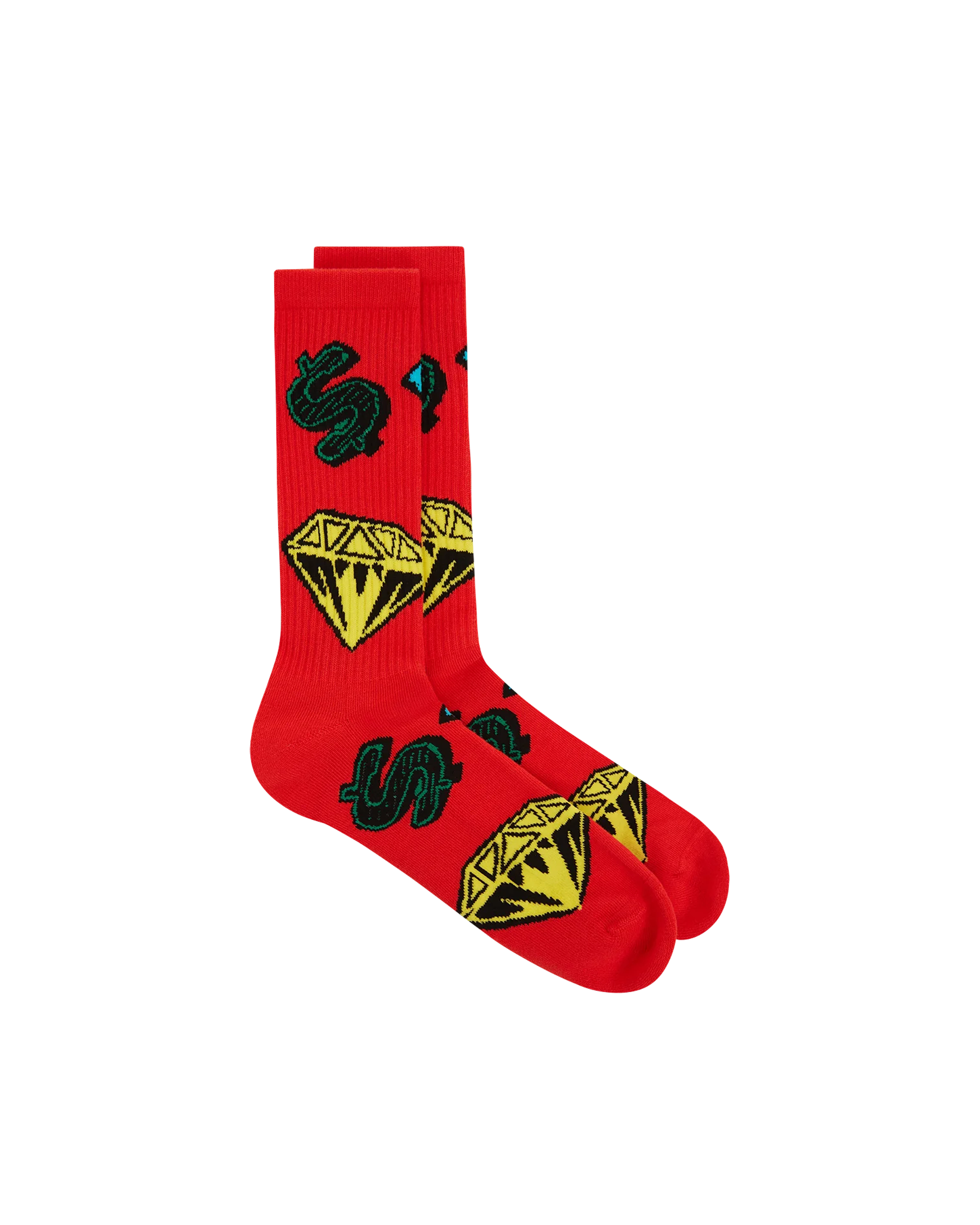 Stylish Diamonds & Dollars Pattern Socks