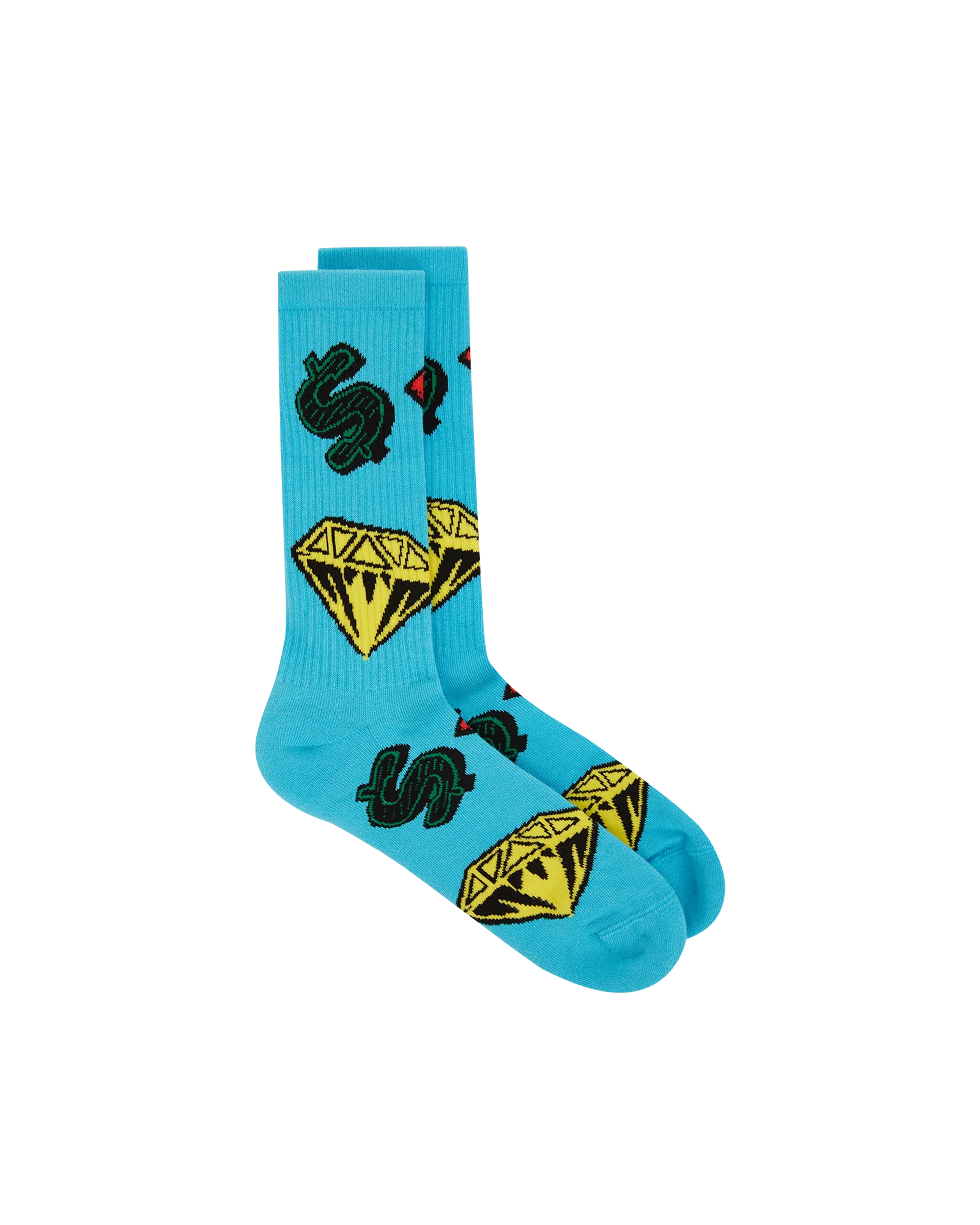 Stylish Diamonds & Dollars Pattern Socks